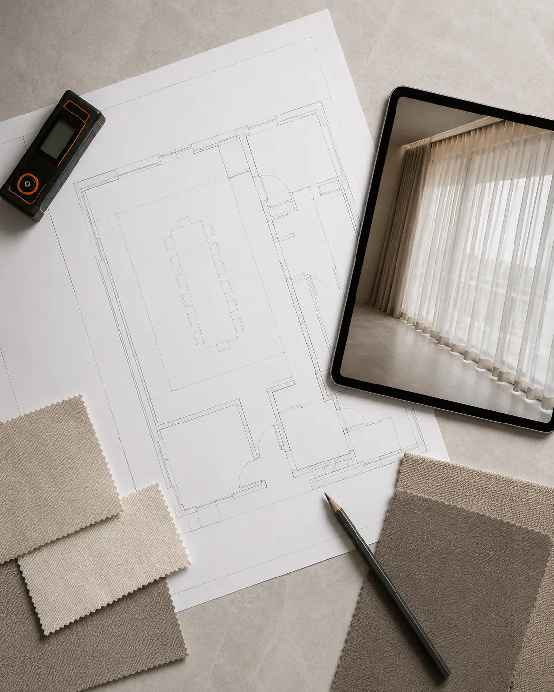 Project input with drawings, photographs, window schedule and samples